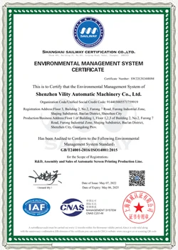 ISO14001 CERTIFICATE